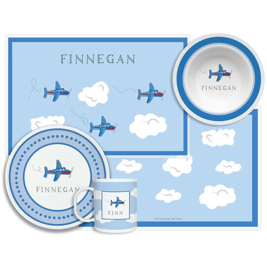 Airplane 4-Piece Dinnerware Set